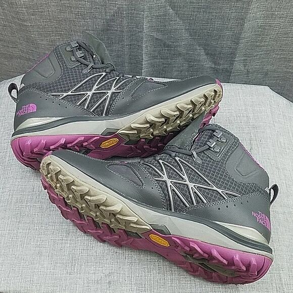 The North Face Hiking Boots Ultra Fastpack Gray Purple Goretex Vibram sz 10 - Picture 7 of 14